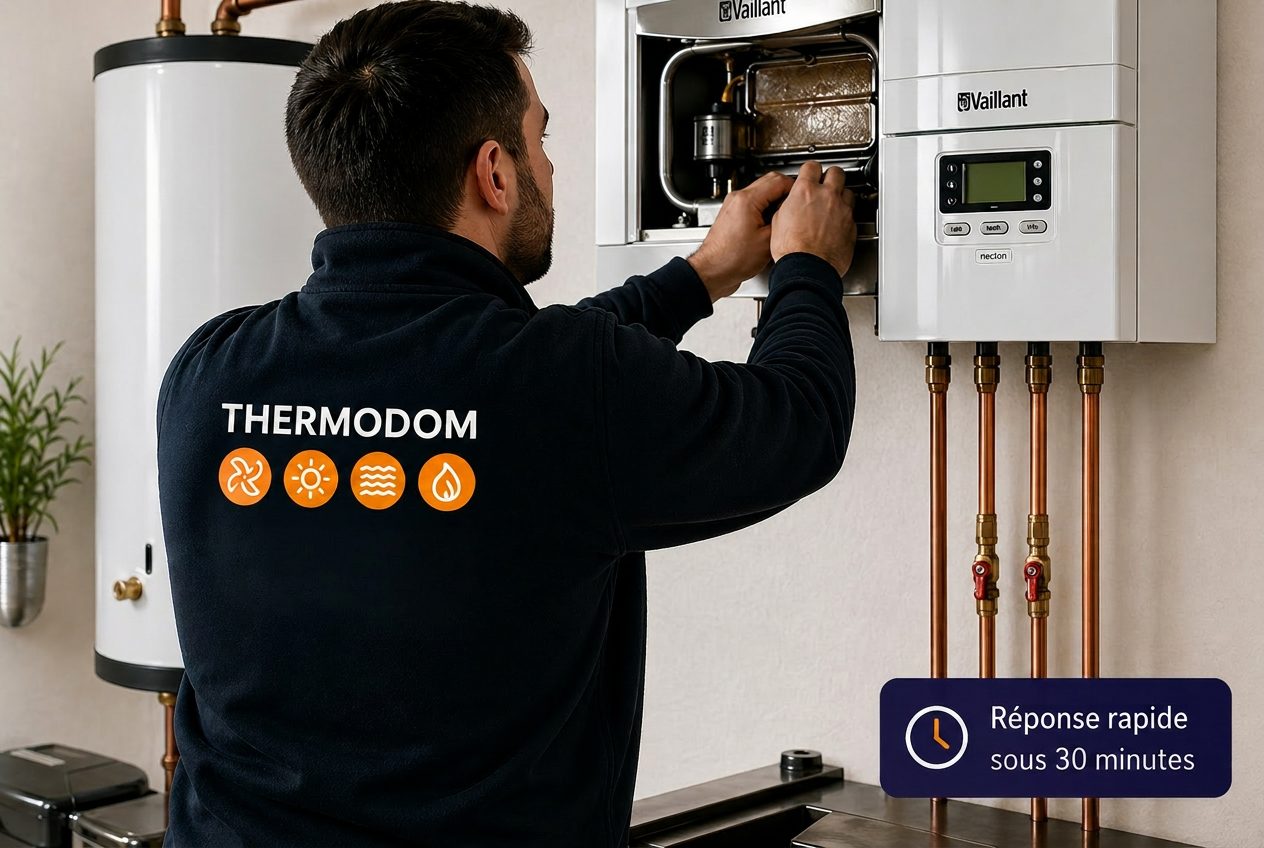 Technicien THERMODOM en intervention dans l'Oise